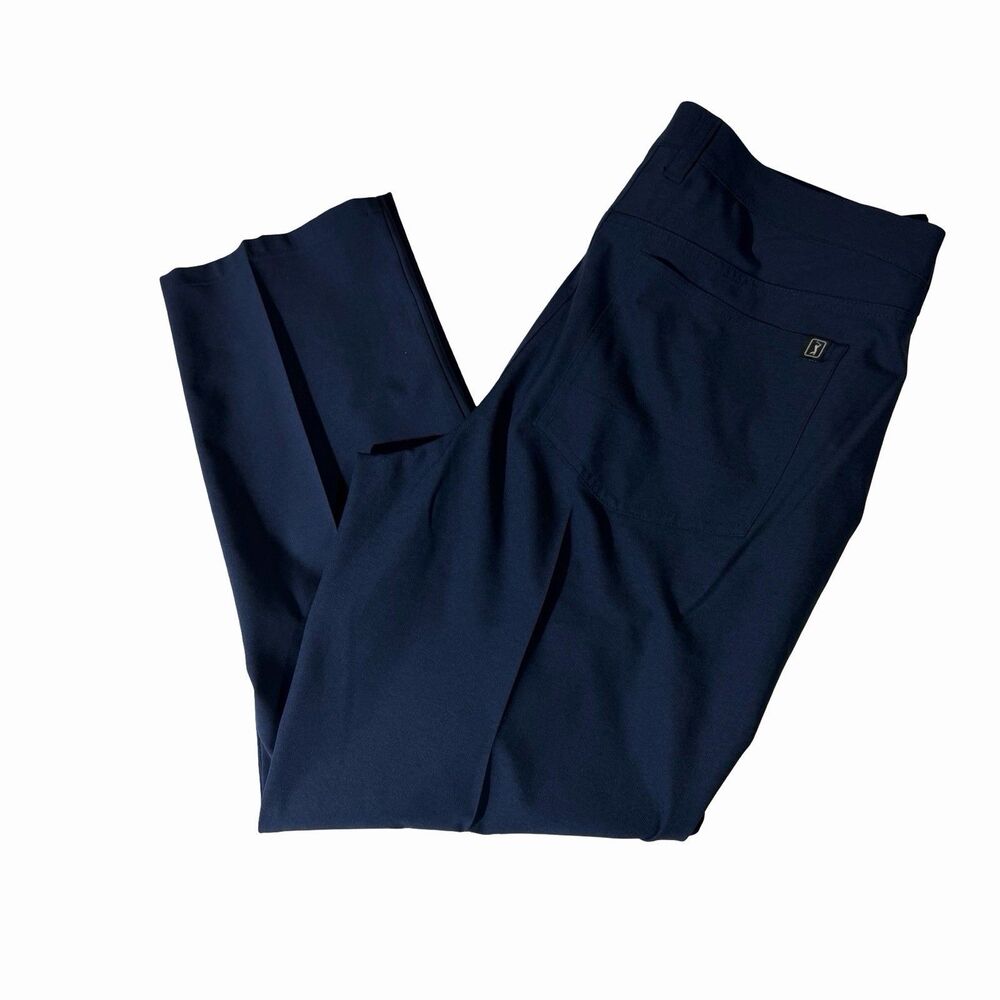 PGA Tour Golf Pants Men's Size 34x27 Navy Blue Casual Comfort - HEMMED